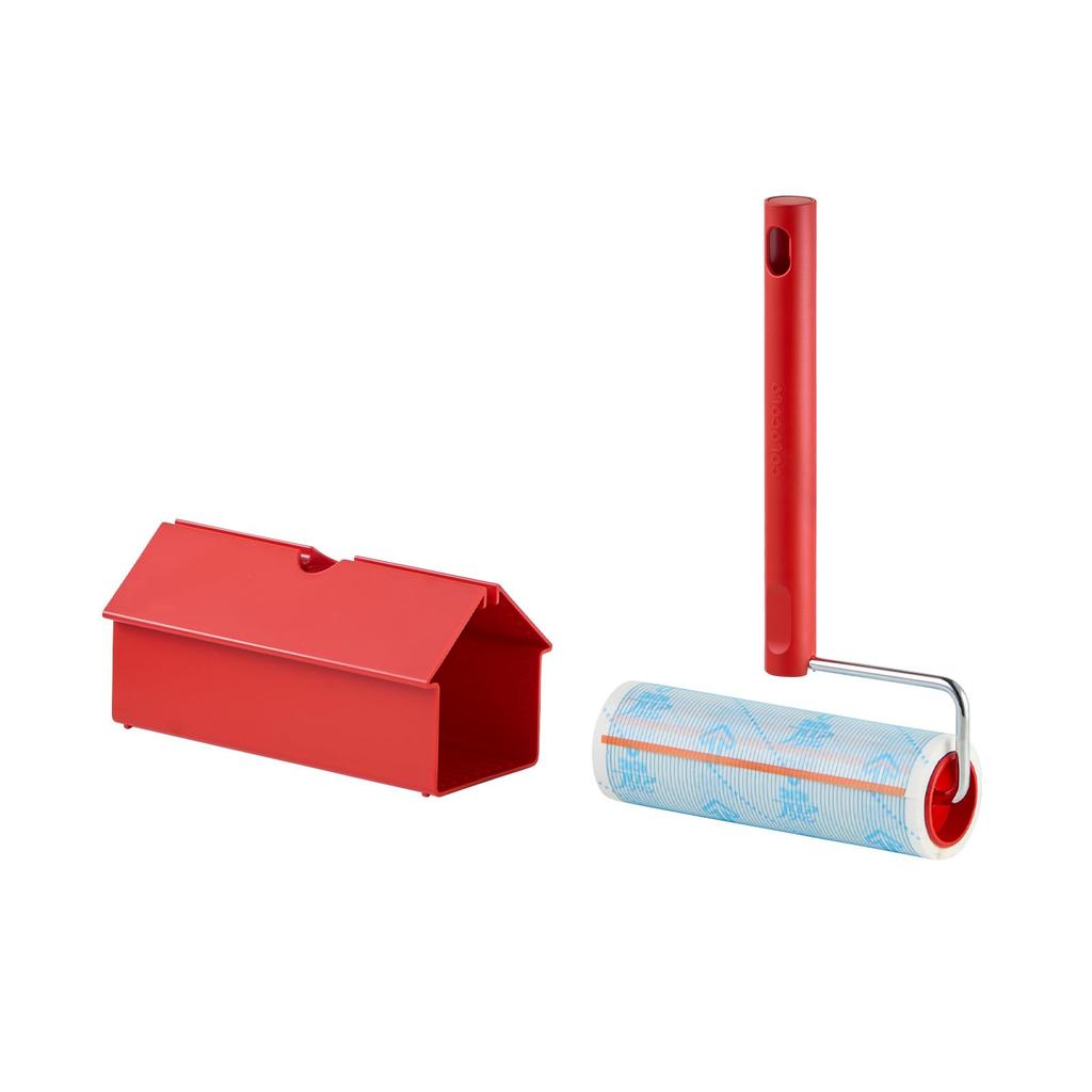 Nitoms Corocoro Coroful SC Handy Lint Roller CC0023 House-Shaped Case 30 Turns Red Floor Cleaner for Flooring Carpet Tatami with Tray