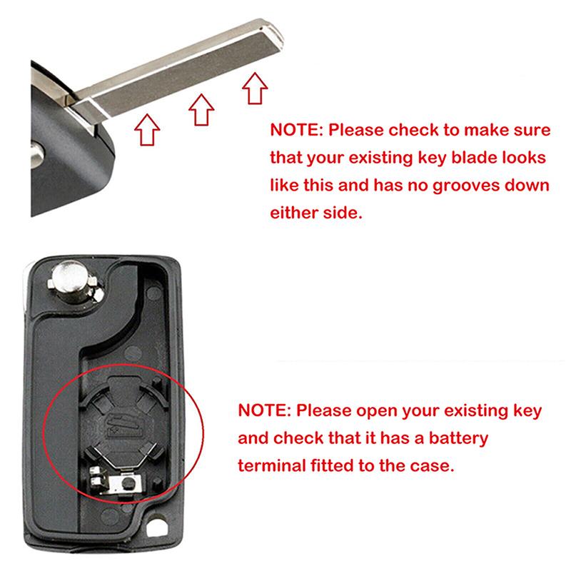 2-кнопочный автомобильный чехол-брелок с дистанционным управлением для Peugeot Partner Citroen Berlingo C3 Picasso 2009 2010 2011-2016, запасные аксессуары