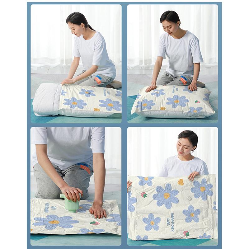 Вакуумные пакеты для хранения Компрессионные пакеты для одежды Утолщенный материал Экономия места Органайзер для хранения Путешествия Домашнее использование Постельное белье Одежда Сумка для хранения