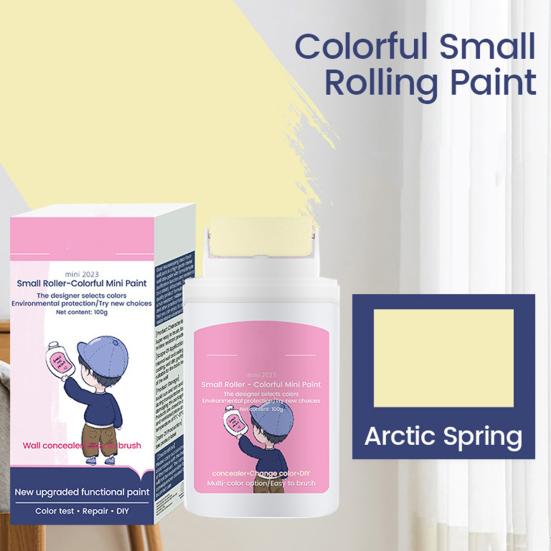 Настенная мини-краска, маленький валик, щетка для ремонта стен, паста для ремонта стен, прочная крышка, ремонт трещин, шпаклевка, валик, кисть для рисования, инструмент