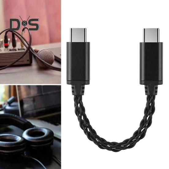 Кабель-адаптер Type-C - Type-C, стабильное соединение, не требуются драйверы, Plug-Play, универсальный усилитель для наушников, радиокабель
