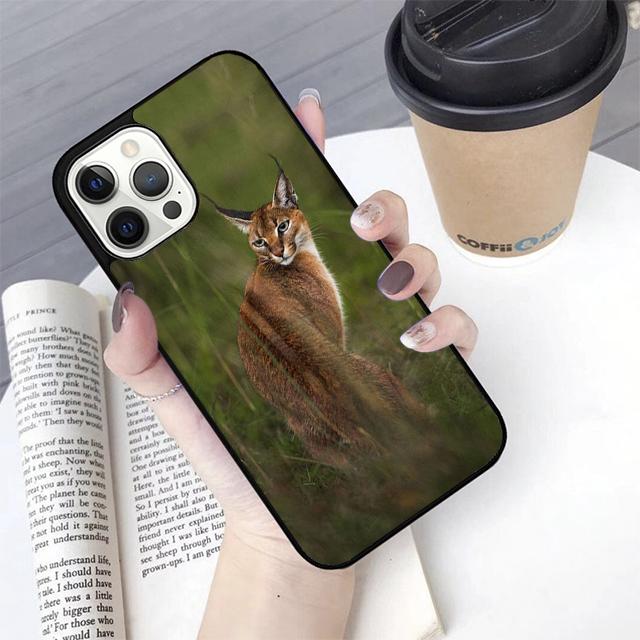 African Lynx Caracal Big Cat Mobile Phone Case Cover For iPhone 17 Air 15 16 16e 13 14 12 11 Pro Max Coque For Apple Plus fundas