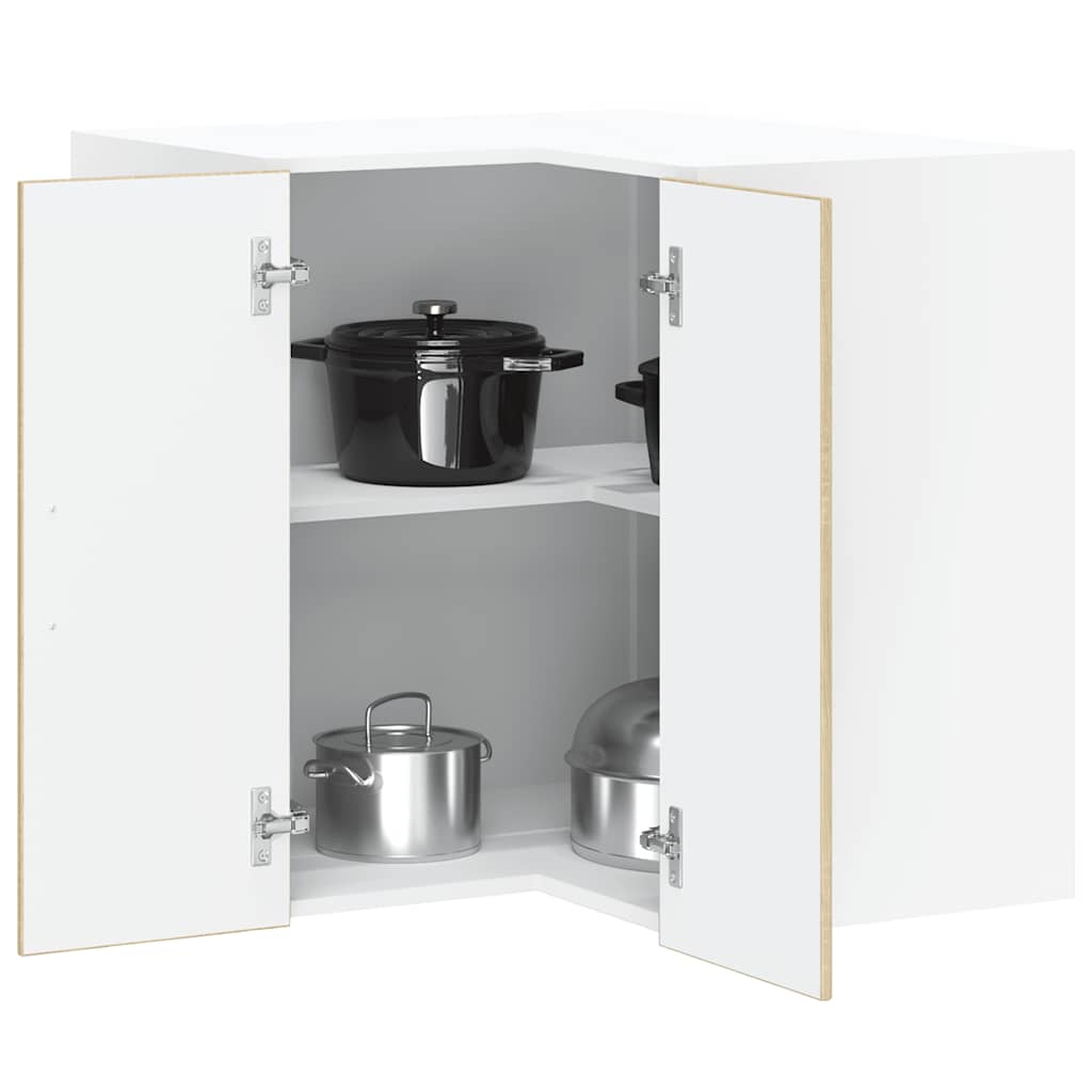 Kitchen Wall Cabinet Kalmar Smoked Oak Wood Based Material