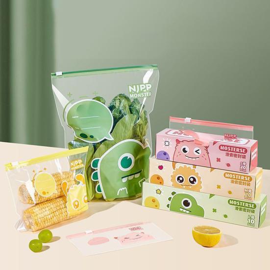 Пакет для заморозки фруктов и овощей, застежка-молния, большая вместимость, не содержит БФА, герметичный, многоразовый