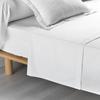 Drap Plat - Coton - 180x290cm - Blanc - Lavable - Repassage Facile