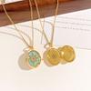 Star Design Photo Box Pendant Necklace Oval Jewelry Necklace Personalized Necklace  Birthday Gifts