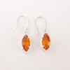 Natural Yellow Citrine Gemstone 925 Solid Silver Jewelry Handmade Earrings 1.4" EE-169-5