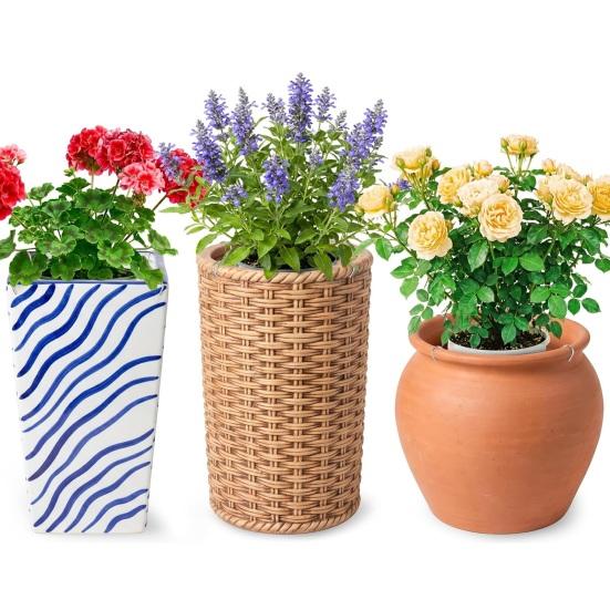 Adjustable Planter Insert for Tall Large Pots 310.3" Pot Riser with Chains And Hooks Stainless Steel Hanging Pot Filler for Indoor Outdoor Wedding