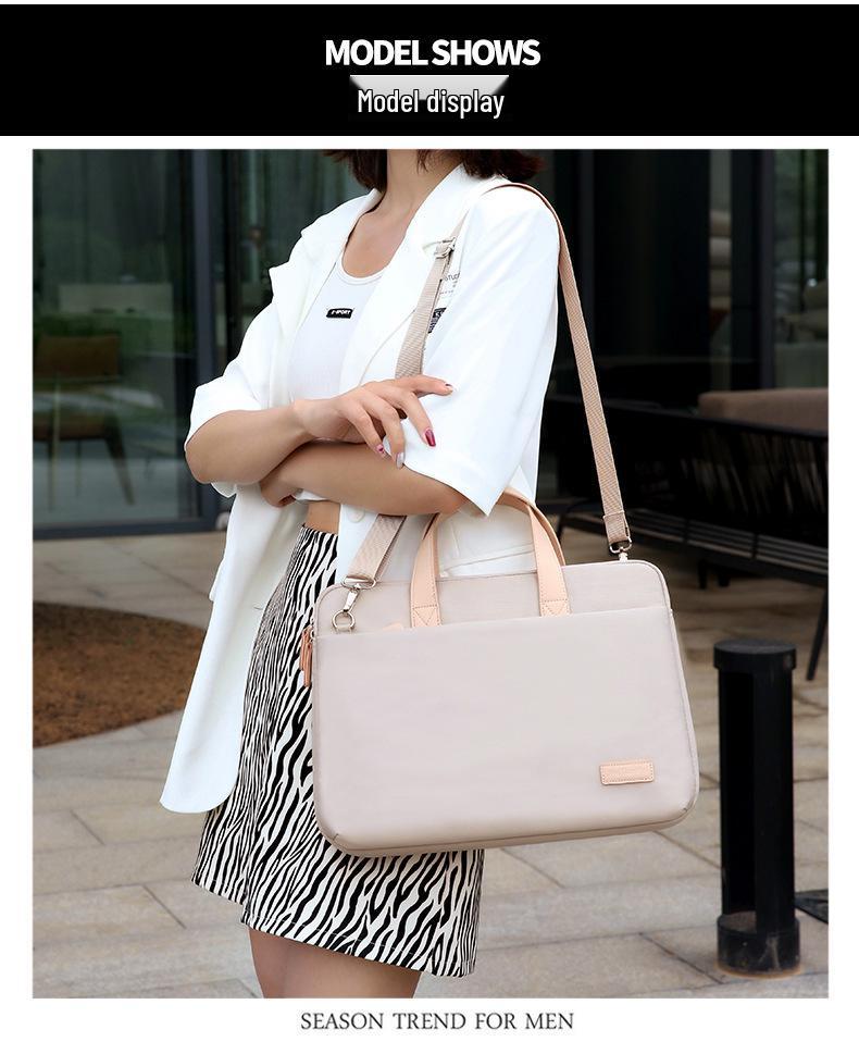 Women's Lightweight Macaron Laptop Bag, Sleek Design, Ideal for Business Commutes