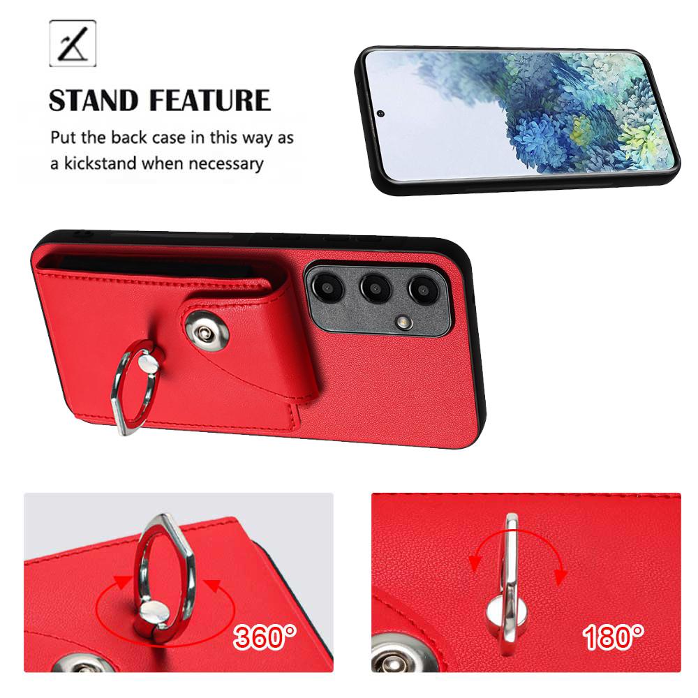 Складной кошелек-держатель для карт «аккордеон» с RFID-экранирующим материалом, чехол для телефона, кожаный чехол с кольцом-держателем для OPPO