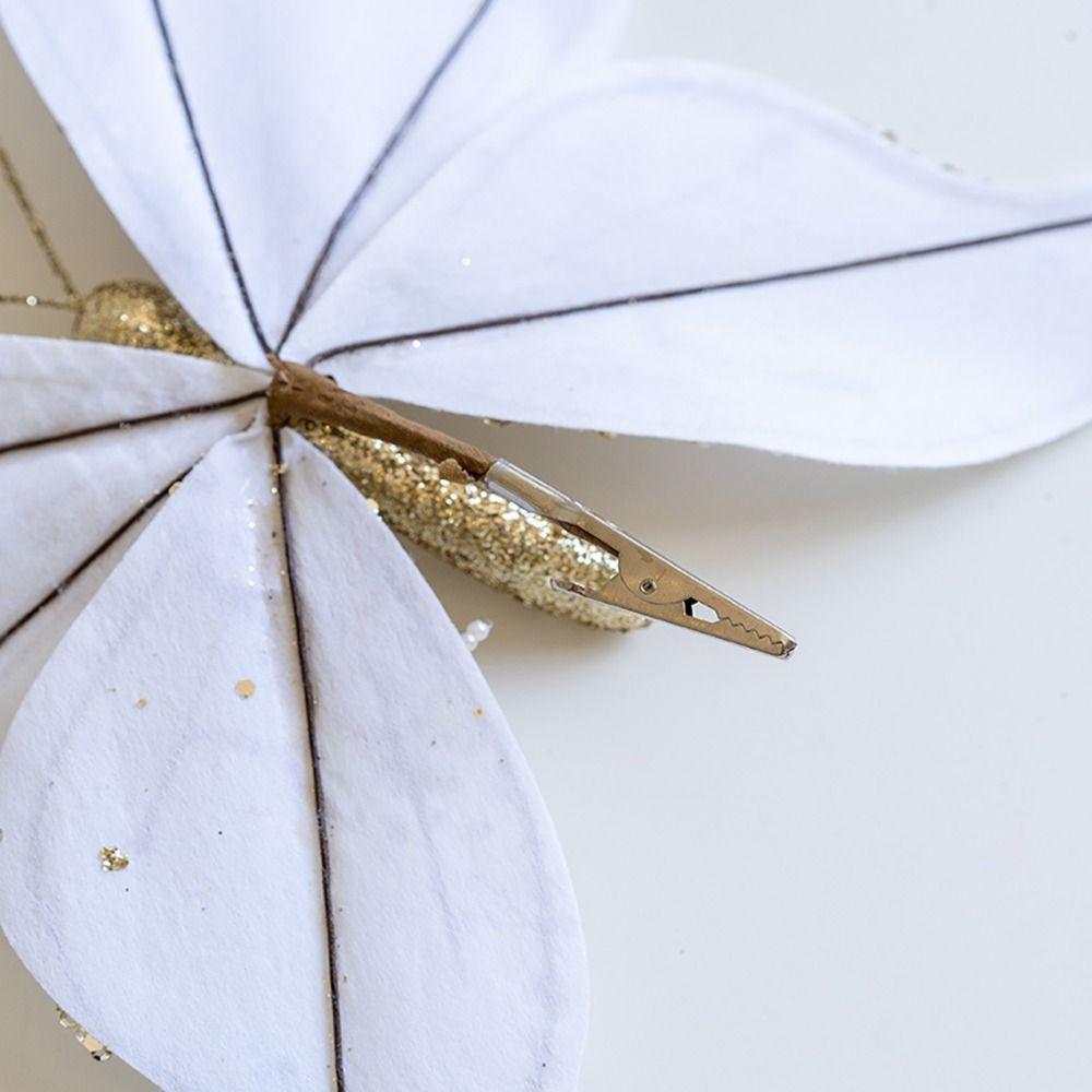 25*21см Украшение Рождественской елки Золотая пудра Рождественская бабочка Фестиваль