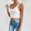 Casual Square Neck Tank Top Spaghetti Strap Crop Tops Women Summer Camis Solid Color Camisole Fashion Tube Female Sleeveless Cropped Vest Y2K Clothes