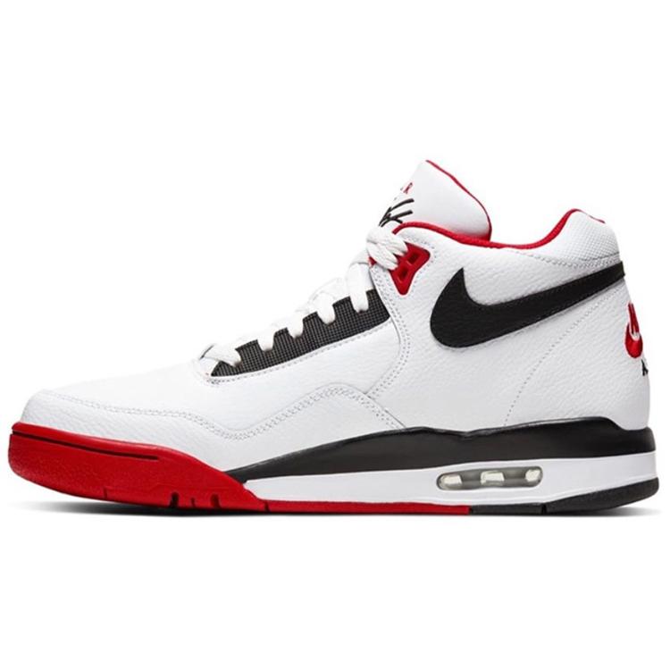 Nike Flight Legacy Mid top Винтажные Баскетбольные Кроссовки Унисекс Черный Белый Красный BQ4212-100(Команда40-)