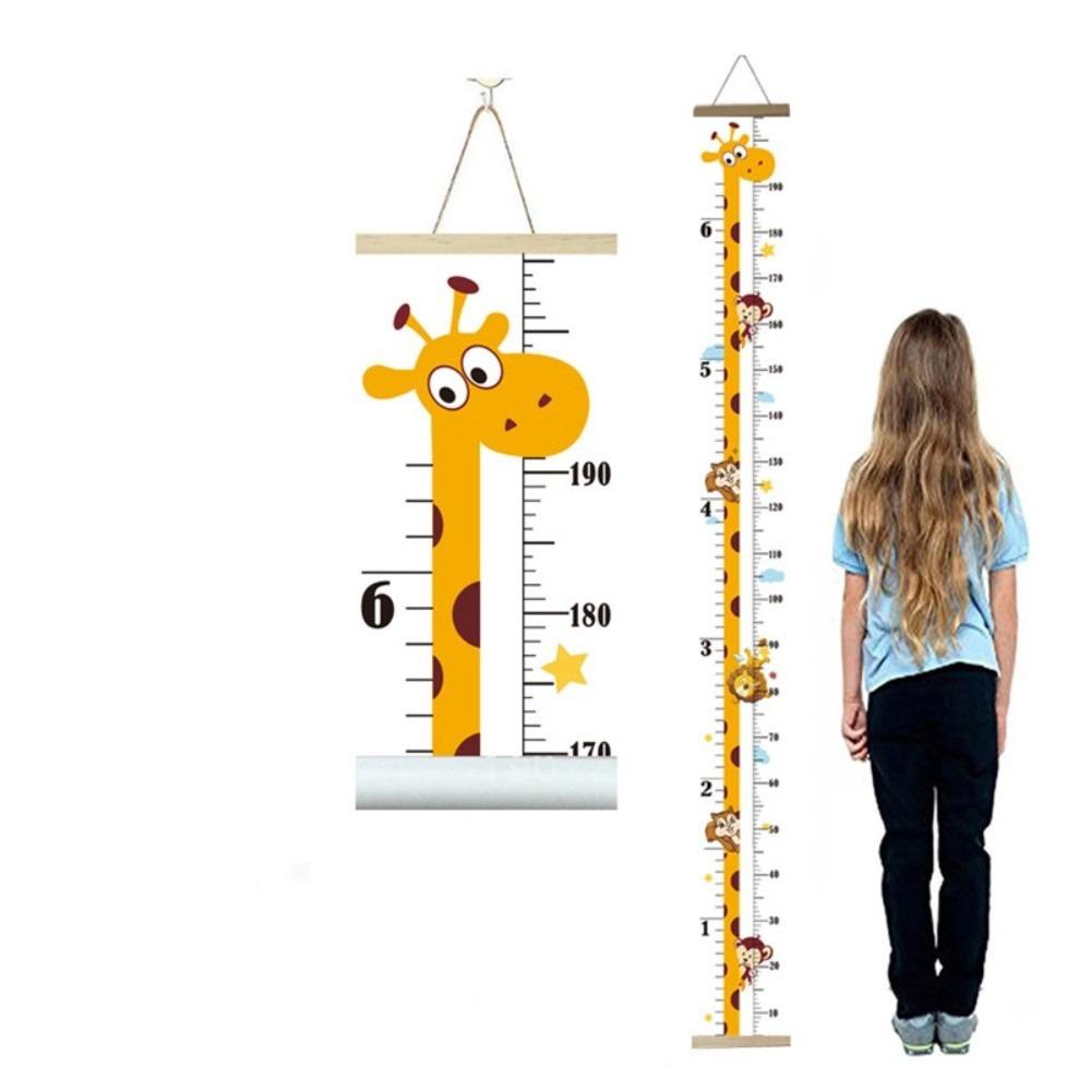 Ростомер детский настенный 2 м, съемный, ростовая линейка, мультяшный рисунок, ростомер