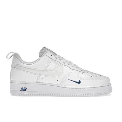 Air Force 1 07 LV8 Reflective Swoosh — мужские кроссовки White Dark Marina Blue FB8971-100