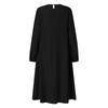 Muslim Loose Casual Long Sleeve Button Embellished Women's Long Sleeve Shirt Dresses