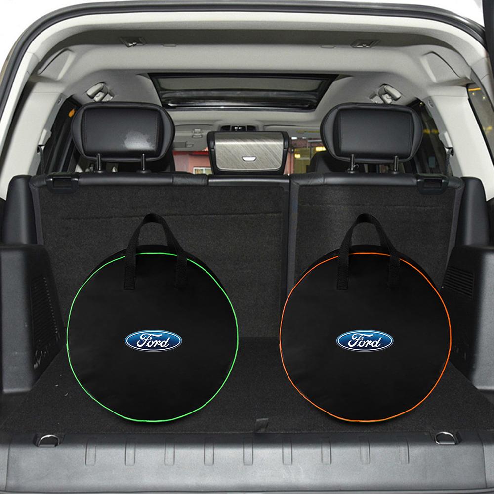 AKB1 Portable Car Storage Bag Carry Case USB Charger Cable Winder For Ford Focus ST Ranger Mondeo Kuga Ecosport Fiesta Shelby MK2