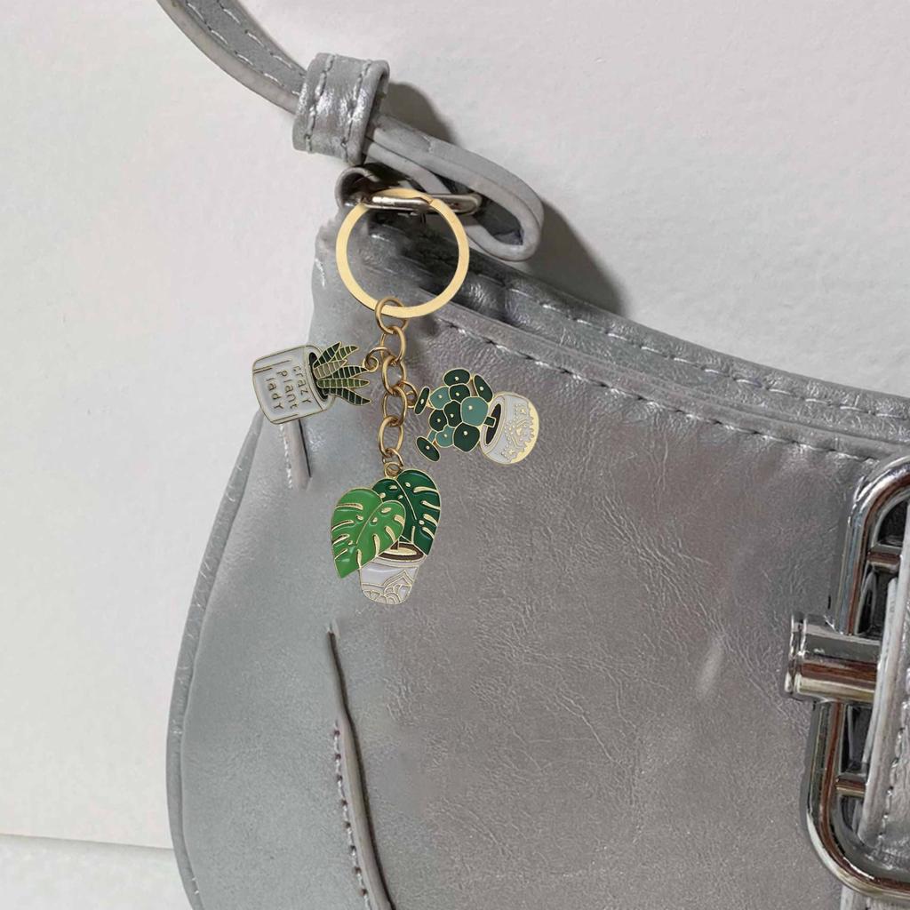 Стильный женский суккулентный брелок в форме природы, подвесной брелок для ключей, подвеска для сумок и сумок в машине, украшение