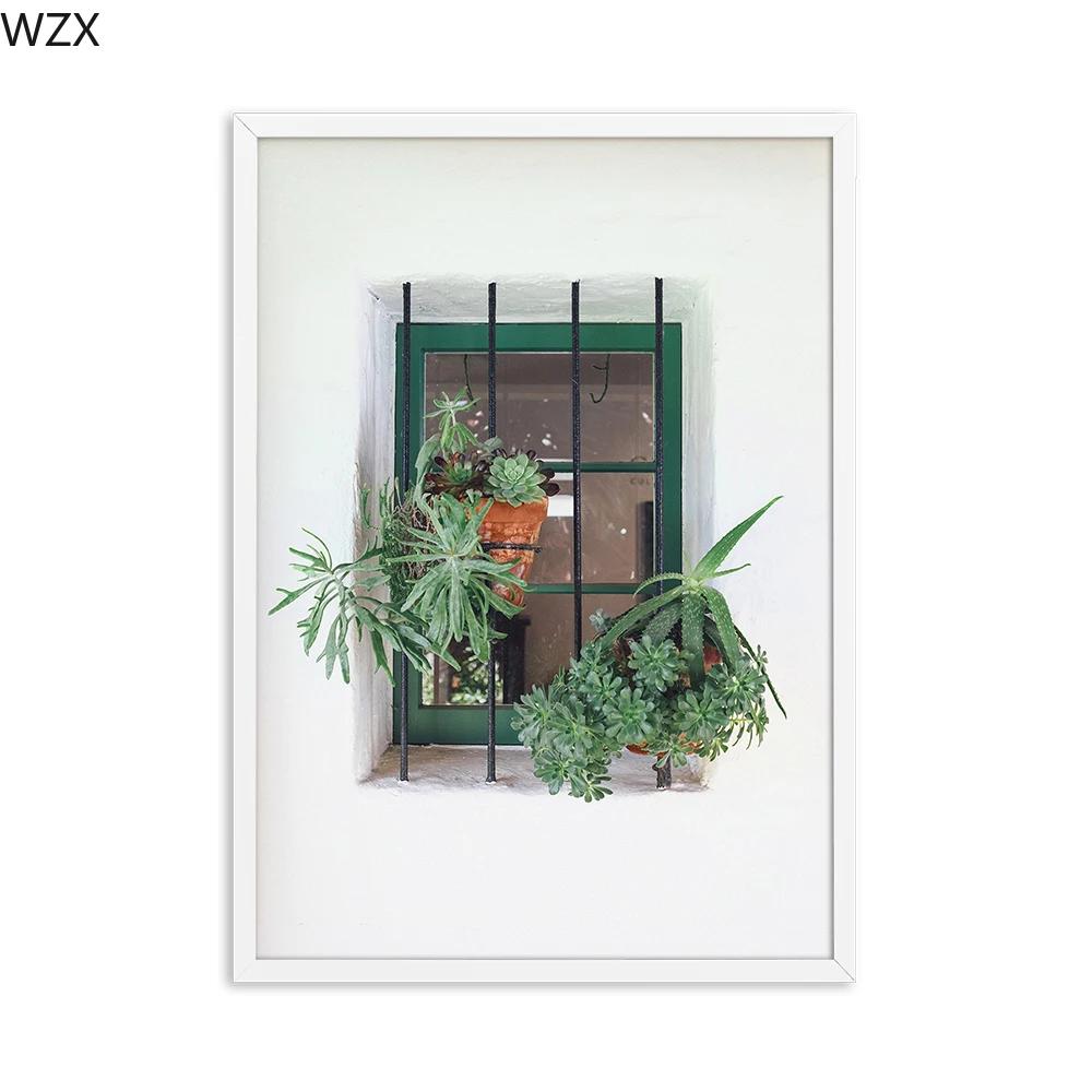 Mediterranean Canvas Painting Portugal Landscape Posters And Prints Picture Living RoomArt WallHome Summer Decoration