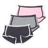 Colorblock Cotton Underwear Womens Comfortable Soft Panties Mid-waist Breathable Sports Panties Female Briefs Plus Size