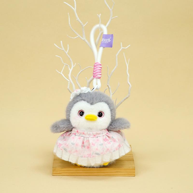 Cute truant penguin doll pendant keychain plush toy children's bag pendant couple gift little penguin
