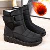 Fashion 2025 New Warm Women's Snow Boots with Velcro Waterproof European Size 44 Plush Platform Boots Mid High Casual Boots Botas Mujer