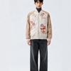 Evisu SS22 Color Block Baseball Collar Jacket Women jackets Champagne 2ESHTW2JK729LFPL