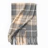 New Korean Style Sweet and Warm Faux Cashmere Scarf Checkered Student Couple Winter Thickened Warm Scarf