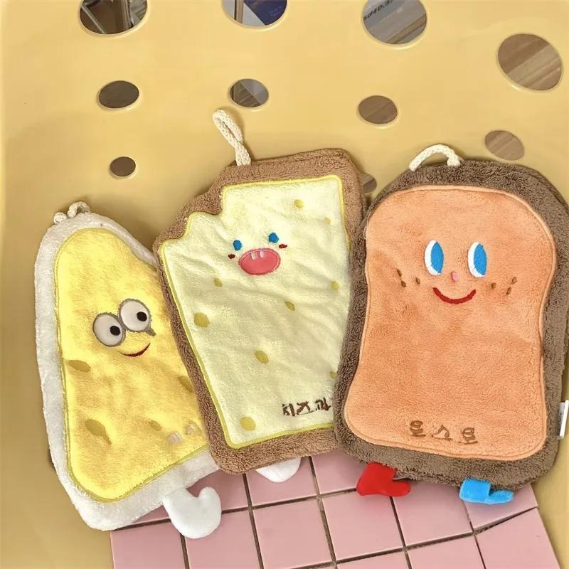 Kawaii Hand Towel Absorbent Hanging Towels Kitchen Cleanning Cloth Bathroom Handkerchief Cartoon Hand Towels for Kitchen