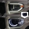 Светодиодные Прожекторные Фары для Toyota Tundra 2014-20 со Светодиодными Ходовыми Огнями и Поворотниками в Стиле Defender