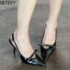 2025 Summer High Heel Women Sandals Fashion Butterfly-knot Dress Singbacks Pumps Elegant Party Wedding Female Shoes