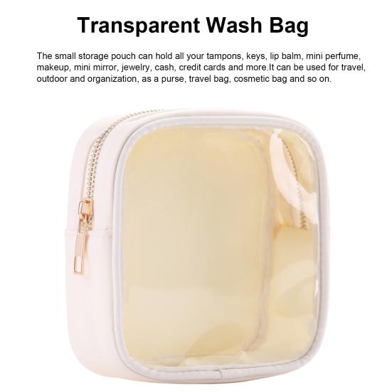 Прозрачная мини-косметичка, прозрачная косметичка на молнии, ПВХ, водонепроницаемая дорожная косметичка, органайзер, портмоне для женщин и девочек