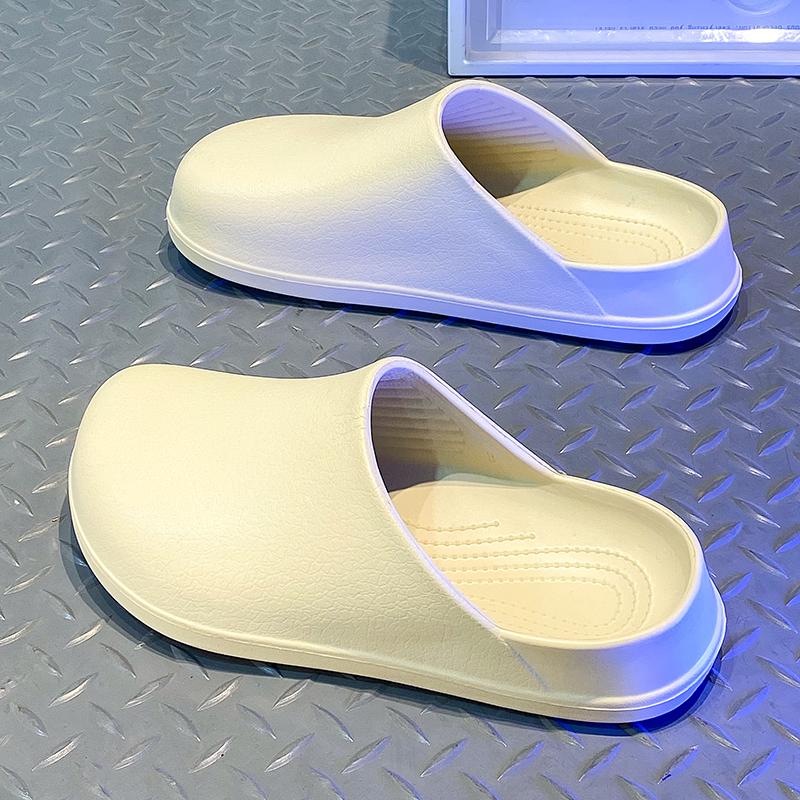 Мужские летние уличные шлепанцы Баотоу Водонепроницаемые Новые Мягкая подошва Большие Парные Повседневные Нескользящие Рабочие Модные Шлепанцы 2025