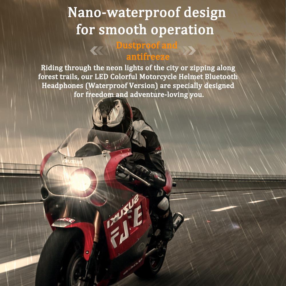 BT26 Motorcycle Helmet Intercom System 500m Range Waterproof Bluetooth Communication Headset