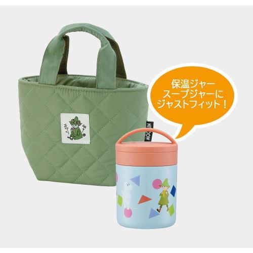 Skater Quilted Fabric Cold Insulation Lunch Bag for Lunch Jar Soup Jar 23.5 X Depth 11.5 X Height 15.5cm Moomin KKLB1-A