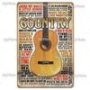 Music Gitar Vintage Metal Sign Tin Sign Rock Plaque Home Wall Decor Bar Sign Home Decor Country Poster Drop Shipping