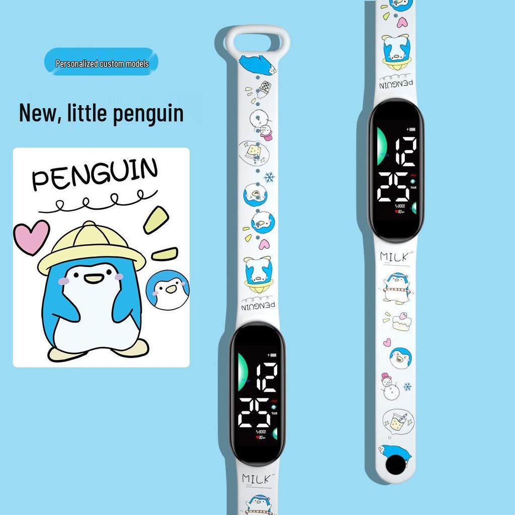 New Cartoon LED Waterproof Sports Watch: Cute Anime Design for Students
