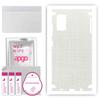 apgo Protective Skin Sticker for the Back+sides Compatible with Samsung Galaxy A41, Full Wrap Film, Foil, Vinyl - Pattern White Fabric