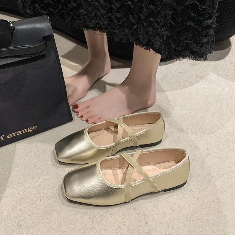 Мода 2024 Осень Новый Дизайн Балетки Элегантные Удобные Мягкие Женские Туфли На Плоской Подошве Лоферы Мэри Джейн Женские Балетки