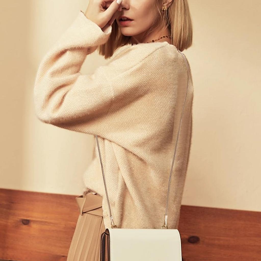 Snake Bone Chain Bag Iron Flat Bag Purse Chain Strap Accessories Shoulder Cross Body Handbag Strap Replacement DIY Purse Making