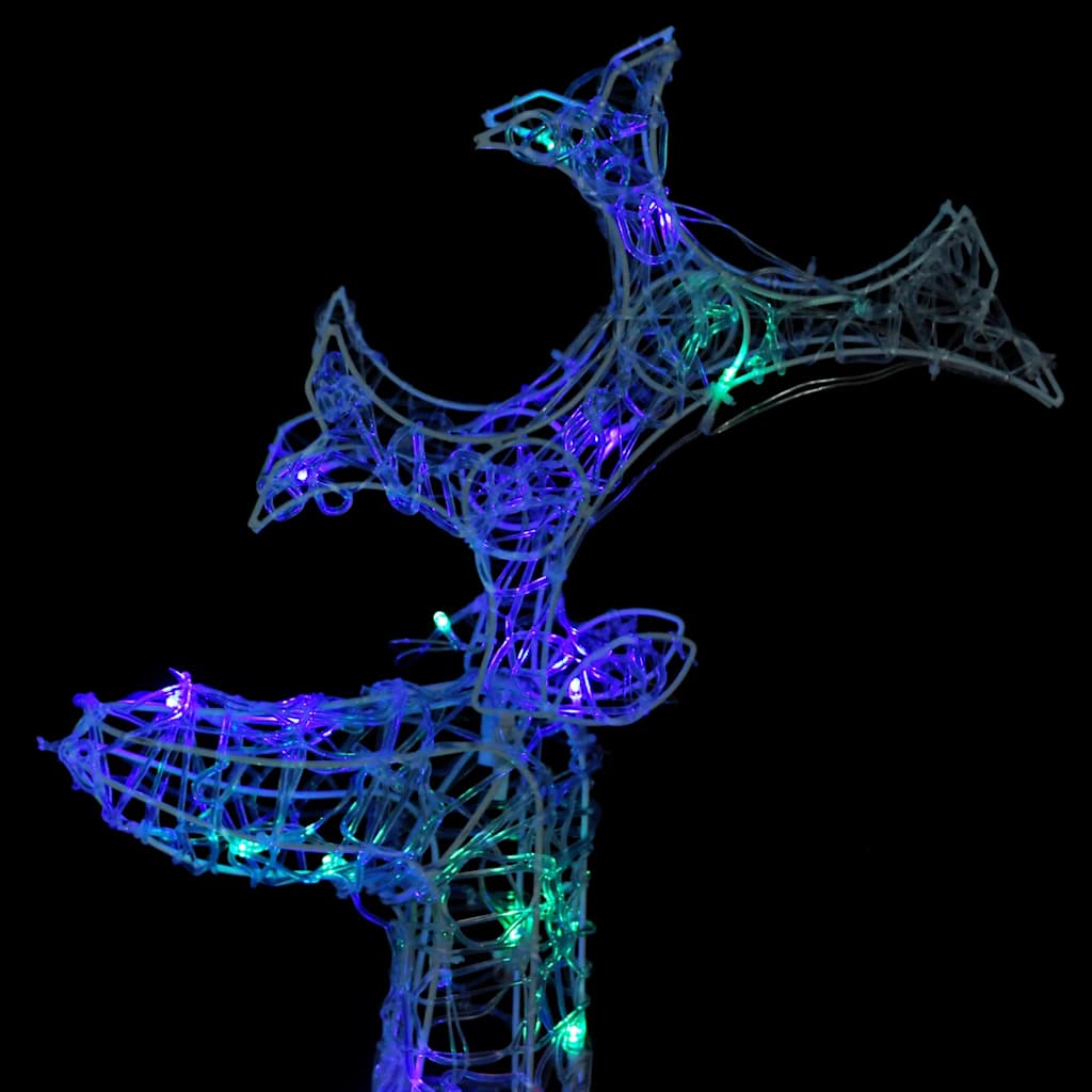 Reindeer Christmas Decoration 3 Pcs. 60x16x100 cm Acrylic