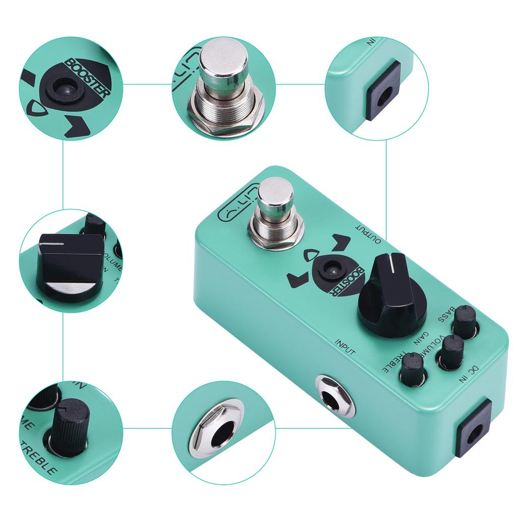 Lity Booster педаль для гитары Mini Booster педаль эффектов Pure Clean Mini Boost для электрогитары