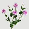 Букет из 8 штук искусственной эустомы фиолетового цвета, мягкий на ощупь, шелковые цветы лизиантуса, домашний декор, свадебная центральная композиция, цветочная композиция, букет