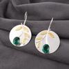 Green Emerald Gemstone Earrings Jewelry, Handmade Gorgeous Silver Earrings , 925 Sterling Silver Jewelry For Wedding Gift