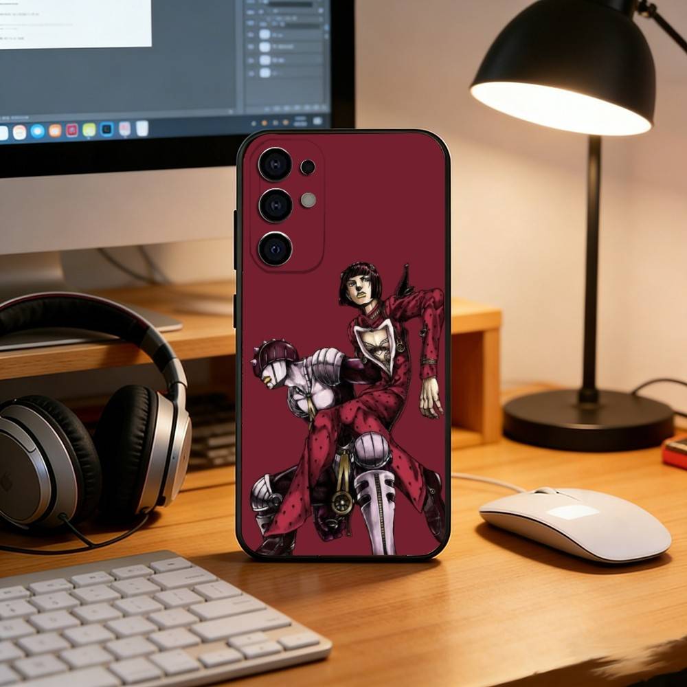 Anime JoJo's Bizarre Adventure Phone Case For Samsung S25,S24,S21,S22,S23,S30,Ultra,S20,Plus,Fe,Lite,Note,10,Black Cover