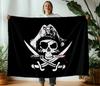 Pirate Banner Pirate Print soft Blanket Flannel Decoration  for sofas bedrooms air-conditioned rooms Gifts for kids and friends
