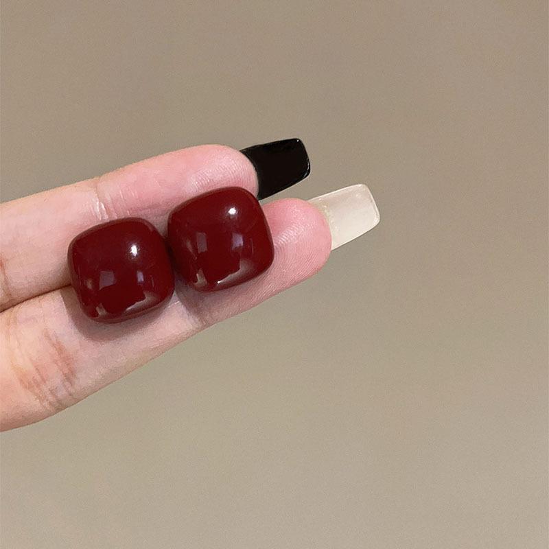 Майярдовый кофейный цвет янтарные серьги женские осенне-зимние высококлассные серьги в стиле кэжуал, серьги с нишевым дизайном в стиле легкой роскоши