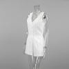 1116 fashionable and sexy white slightly transparent sleeveless vest shorts casual suit Russian summer cotton and linen commuter women