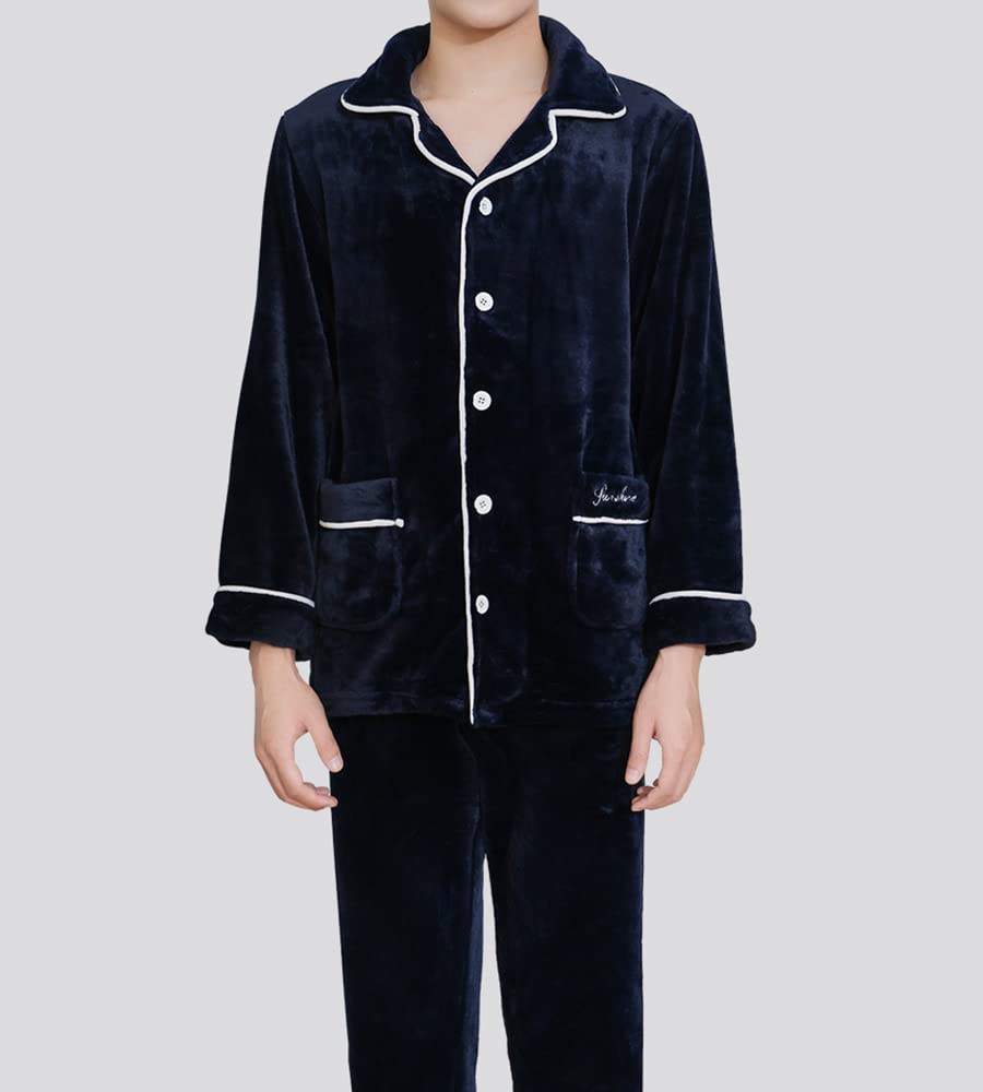 И Премиальный спортивный костюм Толстый Длинный Теплый Фланелевый Сочетающийся Зимний [foveitaa] Мужской Женский Пижамы, на флисовой подкладке, Рукава, Домашняя одежда, Пижамы для пар,