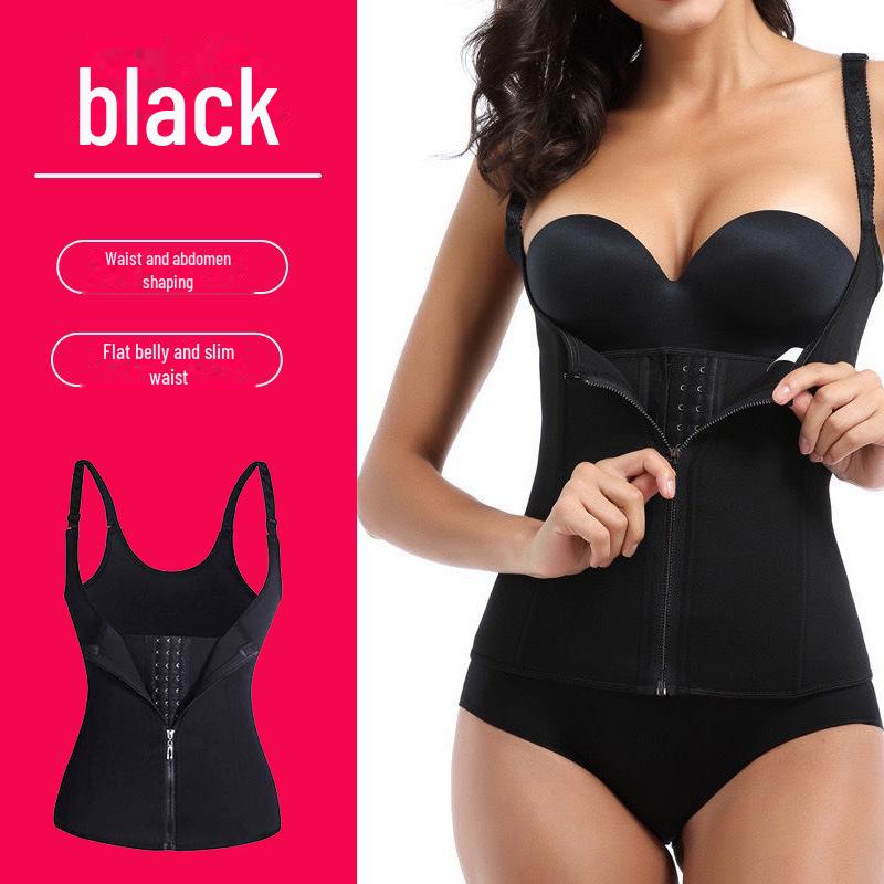 Трехбортный пояс-корсет на молнии для женщин - жилет для похудения и вызывающий потоотделение